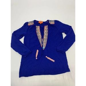 Pia Pauro Blouse Long Sleeve Blue XS Women's A66